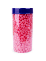 Depilatory Pearl Hard Wax Beans pink color