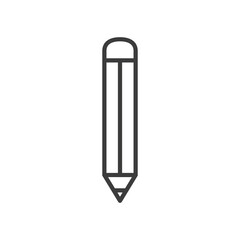 Pencil line icon. Pen outline symbol. Education linear element. Vector isolated on white background