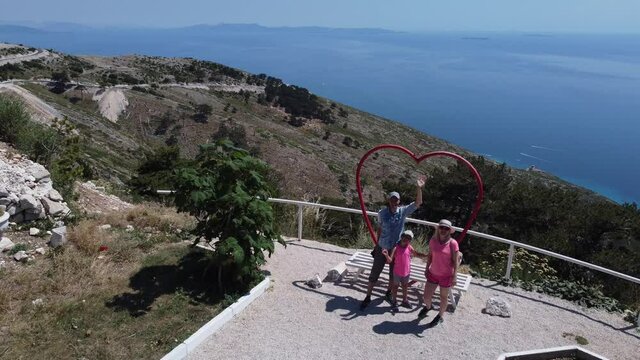 Travel Albania. family in the mountains of albania