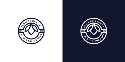 luxury floral logo inspiration, suitable for beauty logos, and jewelry logos