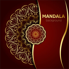 Luxury ornamental golden mandala design background