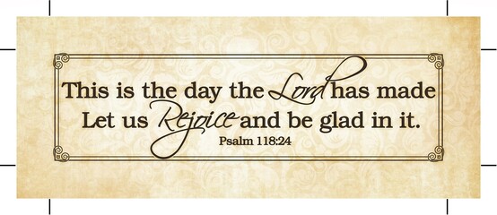 Decorative plaque with Psalm 118:24