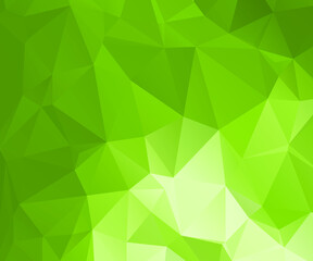 Plakat Green Abstract Color Polygon Background Design, Abstract Geometric Origami Style With Gradient