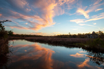 Mississippi Bayou at Sunset