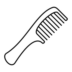 Vector Hair Comb Outline Icon Design