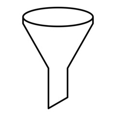 Vector Funnel Outline Icon Design