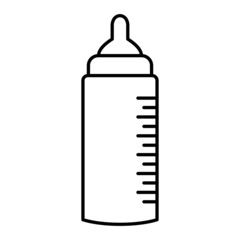Vector Baby Bottle Outline Icon Design