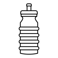 Vector Water Bottle Outline Icon Design