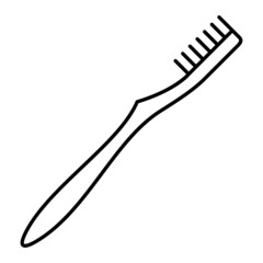 Vector Tooth Brush Outline Icon Design