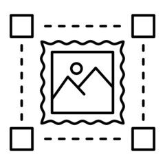 Vector Photo Editing Outline Icon Design