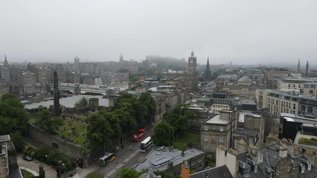 Foggy day in Calton Hill, Edinburgh