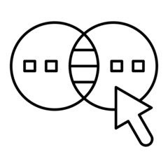 Fototapeta premium Vector Shape Builder Outline Icon Design