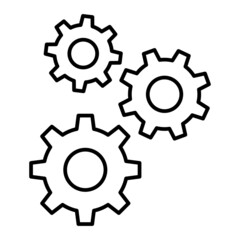 Vector Cogwheel Outline Icon Design