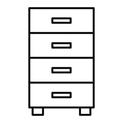 Vector Filling Cabinet Outline Icon Design