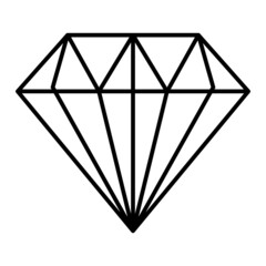 Vector Diamond Outline Icon Design