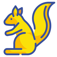 squirrel line icon