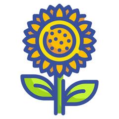 sunflower line icon