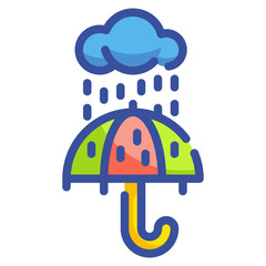 umbrella line icon