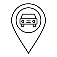 Vector Car Placeholder Outline Icon Design