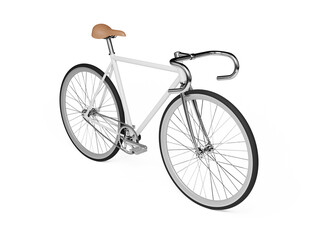 A City bicycle fixed gear on white background