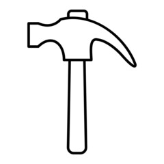 Vector Hammer Outline Icon Design
