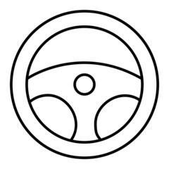 Fototapeta premium Vector Steering Wheel Outline Icon Design