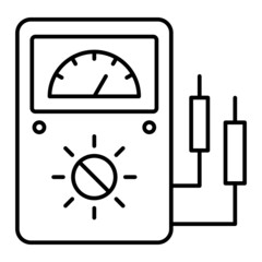 Vector Electric Meter Outline Icon Design