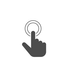 Finger pressing button vector icon Cursor pointer symbol, logo illustration.