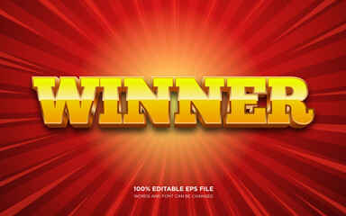 Winner  3D text style effect	