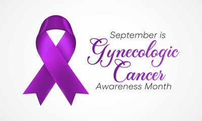 Gynecologic Cancer awareness month is observed every year in September, it begin in different places within a woman's pelvis, which is the area below the stomach and in between the hip bones. Vector 