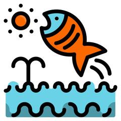 fish line icon