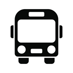 Bus Icon Vector Template Flat Design color editable