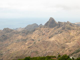Tenerife Rural de Anaga Park Moist equatorial rainforests. Fog, rain, green wet forests.