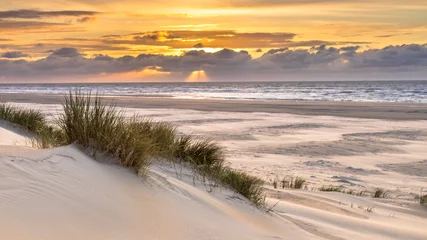 Foto op Canvas Uitzicht vanaf duintop over Noordzee © creativenature.nl