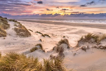 Türaufkleber View from dune top over North Sea © creativenature.nl
