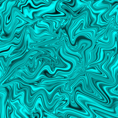 Liquid marble paint effect background. Sky blue fluid texture, abstract pattern suminagashi art.