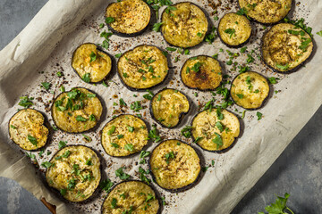 Healthy Organic Roasted Eggplant