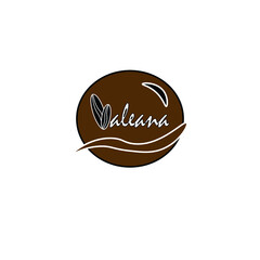 logo letter v valeana and coffee beans