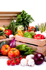 Different types of vegetables for a balanced diet