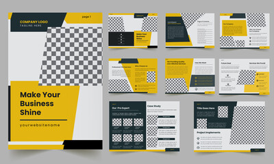 Corporate Business Brochure Design Template, Business brochure Design Template 16 Pages 