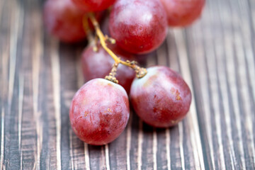 grapes on a wooden background