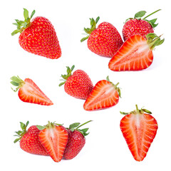 set of strawberries. Pretty Strawberry Collage