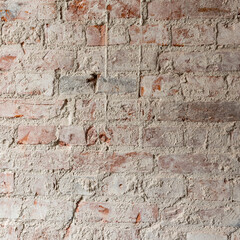 Rough old grunge orange brick wall texture background