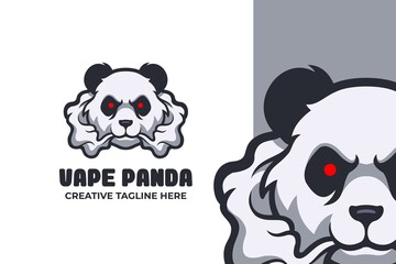 Wild Angry Panda E-sport Mascot Logo