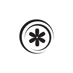 Fan icon logo design template
