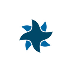 Fan icon logo design template