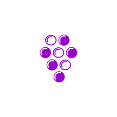 Grapes fruit logo design template