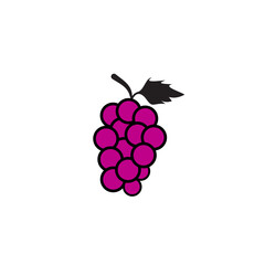 Grapes fruit logo design template