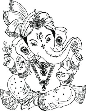 Download Ganesh Ji HD Beautiful Drawing Wallpaper | Wallpapers.com-saigonsouth.com.vn