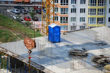 Bio toilet on the construction site